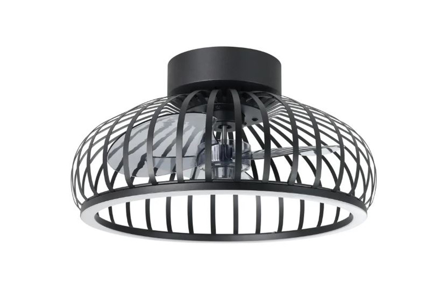 Plafondlamp/ventilator - zwart - Ø42,8cm - dimbaar - LED - 1x31W - 2700/6500K