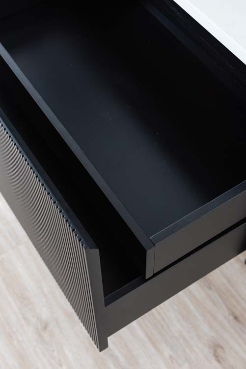 Meuble de salle de bains Windsor noir mat suspendu avec vasque à poser simple 120cm