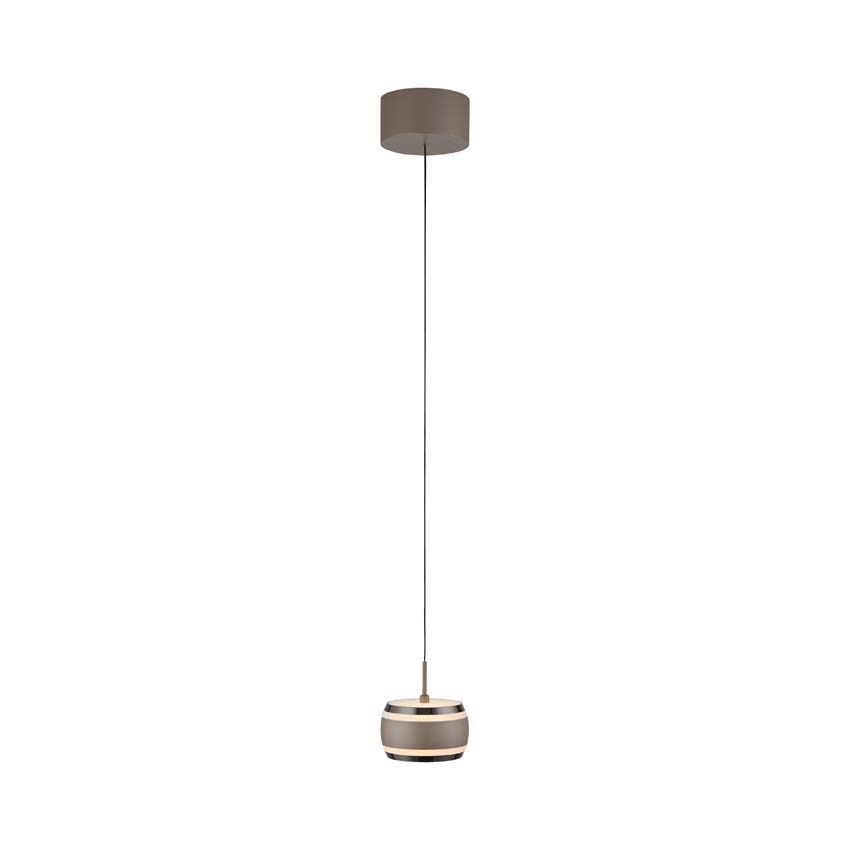 Hanglamp Easy Lift - Brons/chroom - Ø13cm - Dimbaar - 1x8W - 2200-5000K - met afstandsbediening