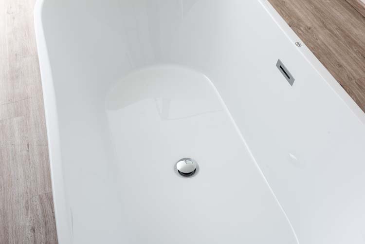 Vrijstaand bad Belle zwart/wit 170x80cm