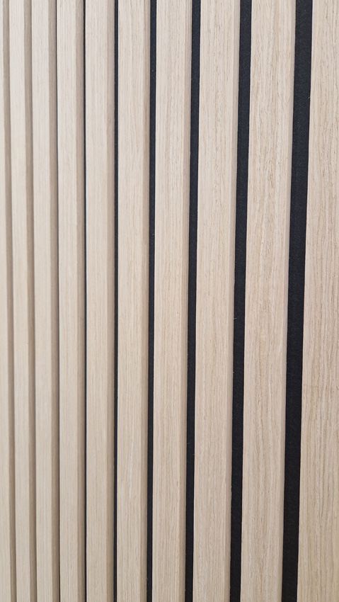 Wandpaneel Line up accoustic witte eik 52x270cm