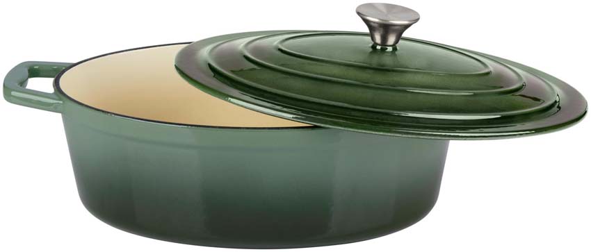 Poêle à frire avec coucercle vert Ø33cm