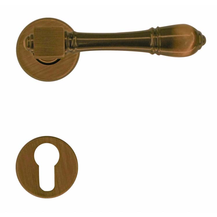 Poignée de porte pro luciana bronze rosace cylindre