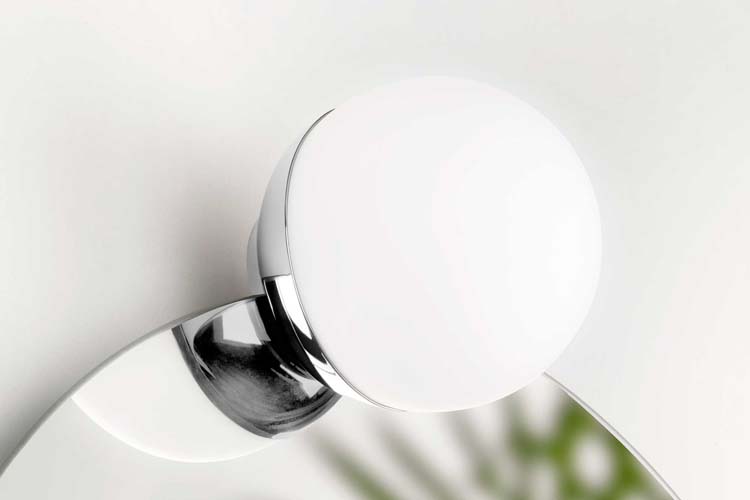 Éclairage de salle de bains rond  chrome  Ø9cm  5W  4000K  IP44