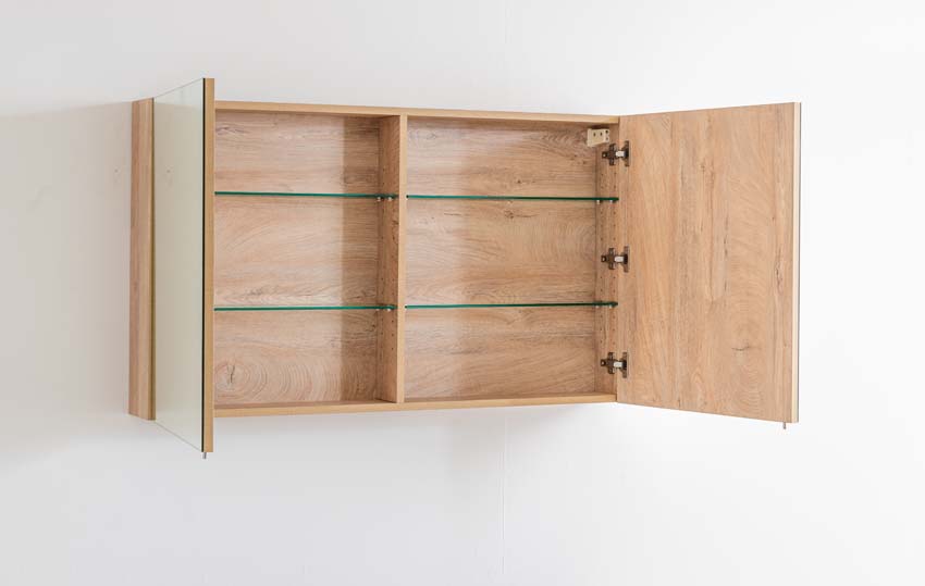 Armoire à glace Tibo/Tony chêne méditerranéen 90x70cm