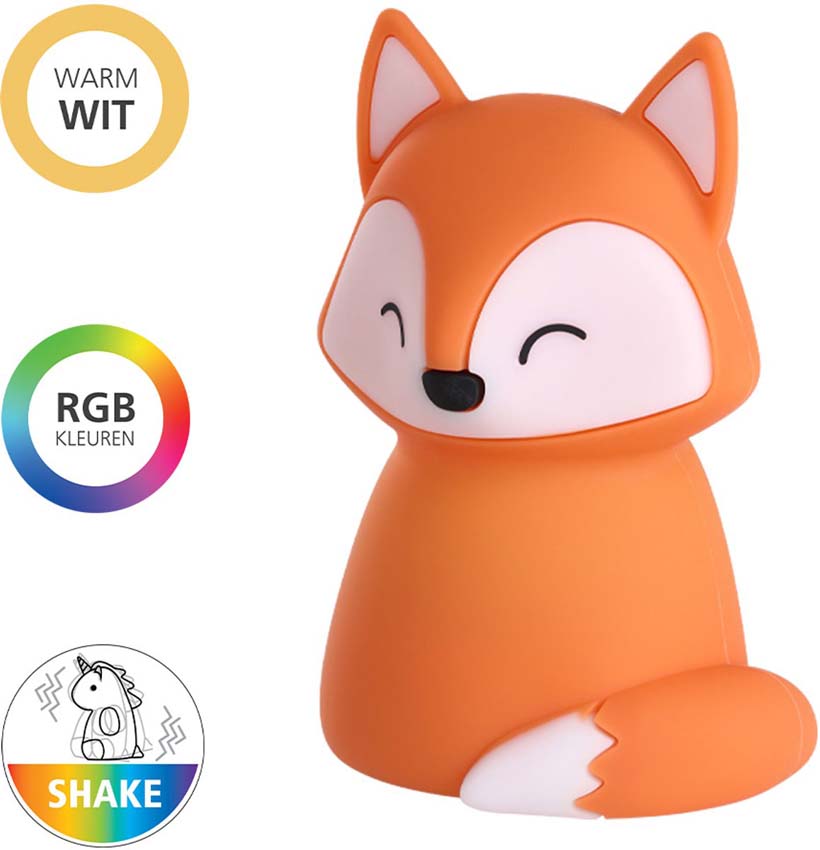 Lampe de table Renard - Orange - H15cm - Dimmable - LED - 1x5W - RGB/3000K - USB