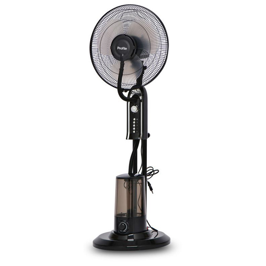 Mistventilator op statief 3 snelheden zwart Ø40cm