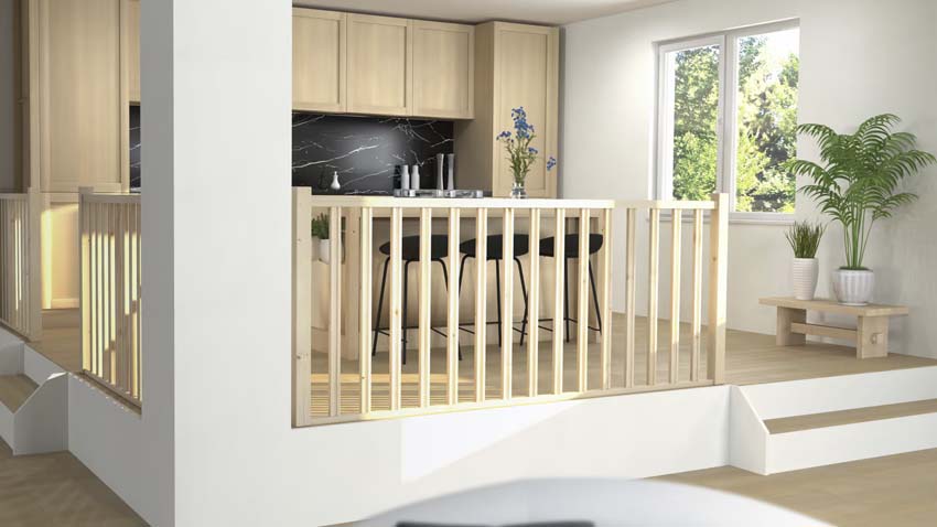 Kit borstwering Country den 250cm vloerbevestiging