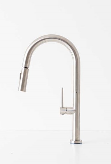 Robinet de cuisine Maverick inox brossé avec bec extractible