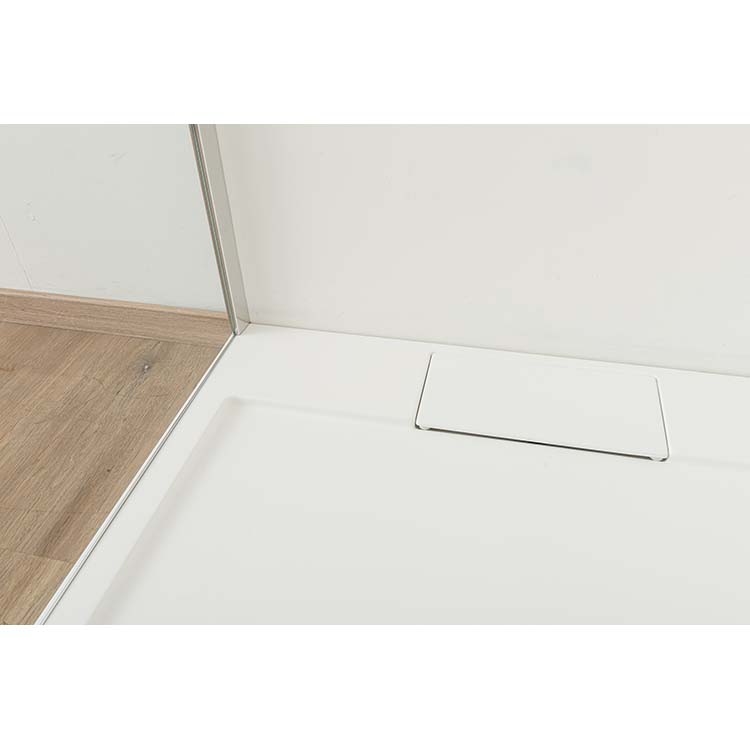 Paroi de douche à litalienne Anais verre clair avec kit de profilés chromé 157x200cm