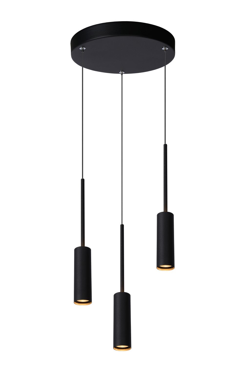 Hanglamp - zwart - LED - 3x7W - 2700K