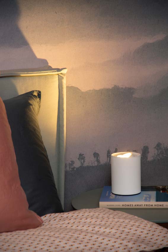 Lucide TUBE - Lampe de table - Ø 9,6 cm - LED Dim. - GU10 - 1x5W 2600K/2800K - 3 StepDim - Blanc
