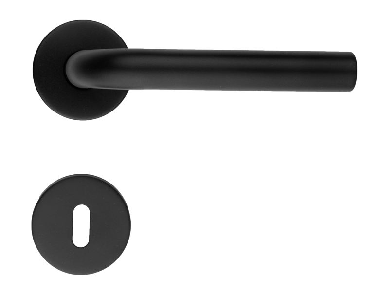 Poignée de porte pro forli L shape 19mm noir R+E