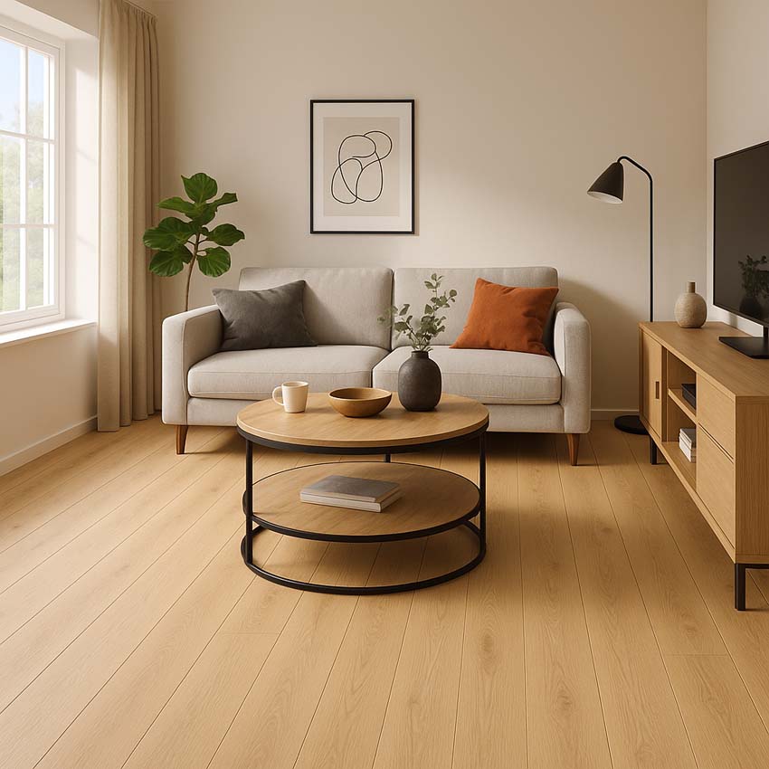 Laminaatvloer Forli eik 8mm natuur 129,2x19,3cm waterbestendig