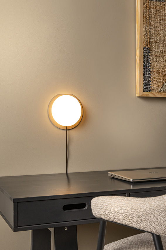 Lampe de table - Ø20cm - LED dimmable - 1x9W 3000K - Taupe