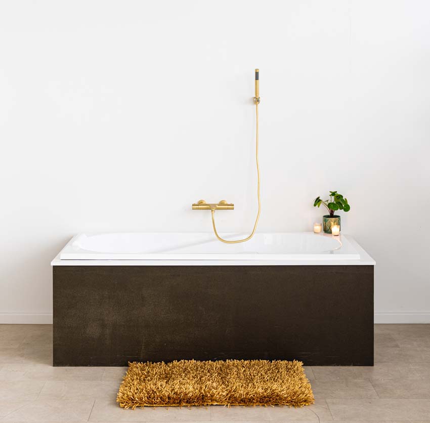 Inbouwbad Cora glanzend wit ergonomisch 180x80cm + regelbare potenset