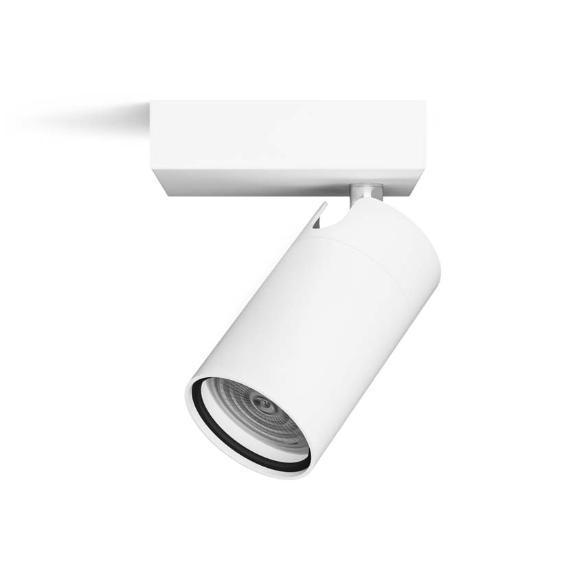 Opbouwspot wit 1 spot voor badkamer IP44