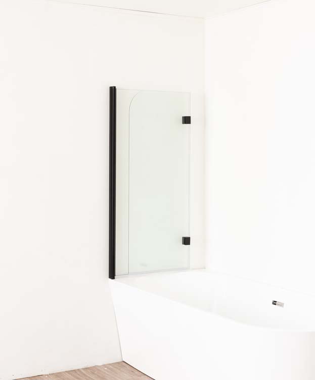 Paroi de baignoire Asher noir gauche 120x130cm