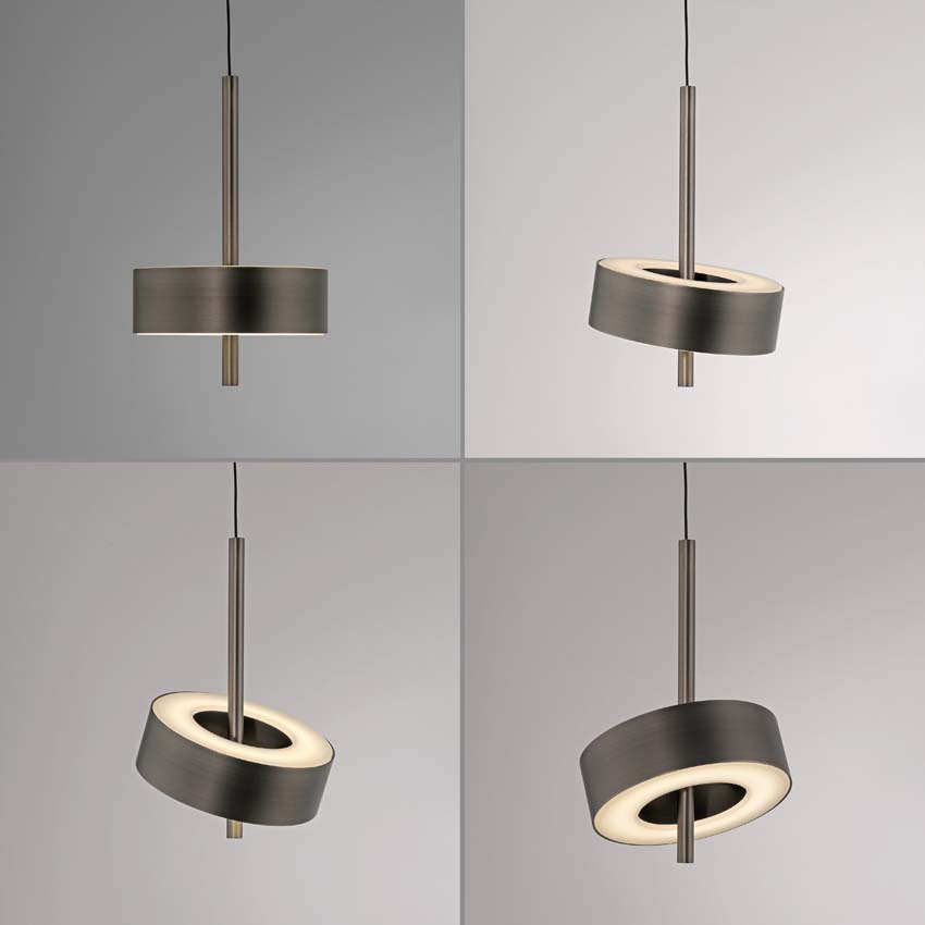 Suspension - Brun - L95cm - LED - 3x9W - 2700-5000K