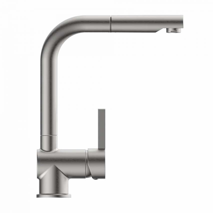 Keukenkraan Wasserwerk WK 4 Pro inox-look met uittrekbare uitloop
