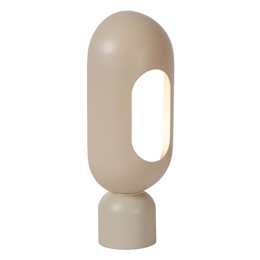 Lucide BARRIS - Tafellamp - 1xE27 - Taupe