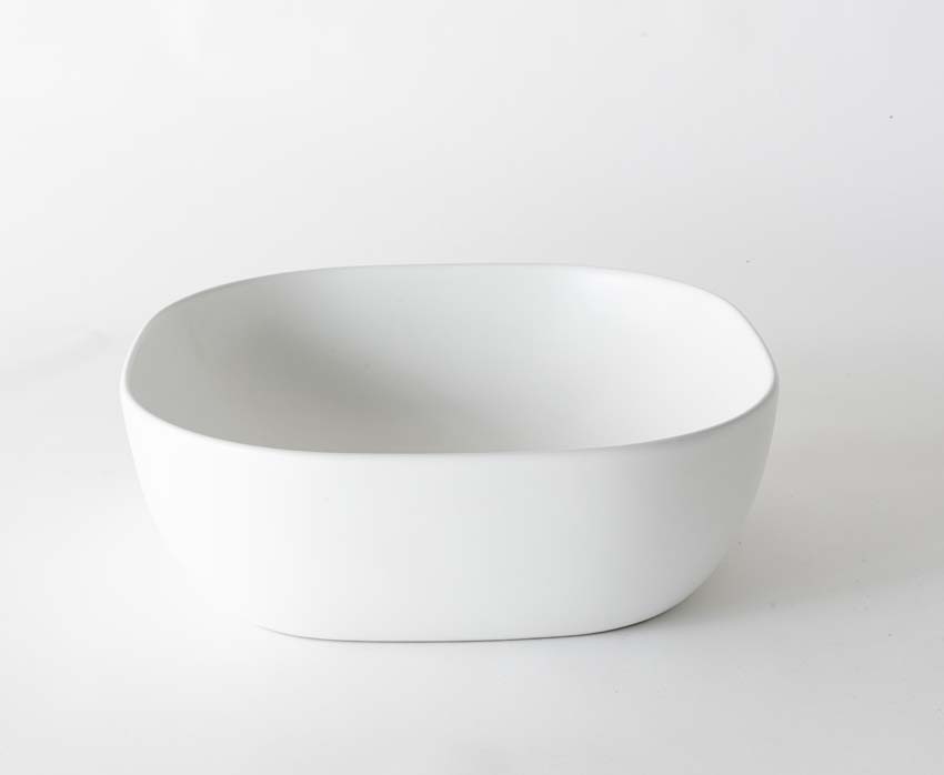 Waskom opbouw Griet mat wit 42x42x14,5cm