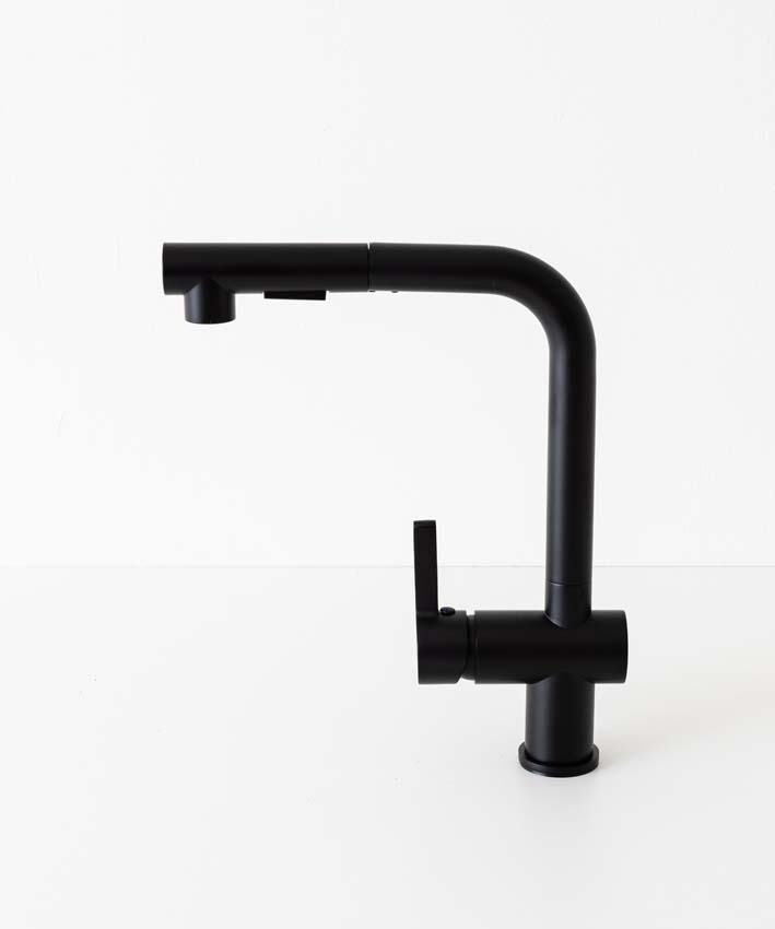 Keukenkraan Maeve mat zwart met uittrekbare uitloop Keukenkraan Maeve mat zwart met uittrekbare uitloop