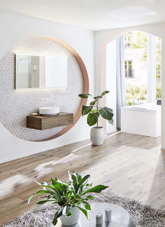 Mozaïek Hexagon Carrara wit glanzend 32,5x28,1cm