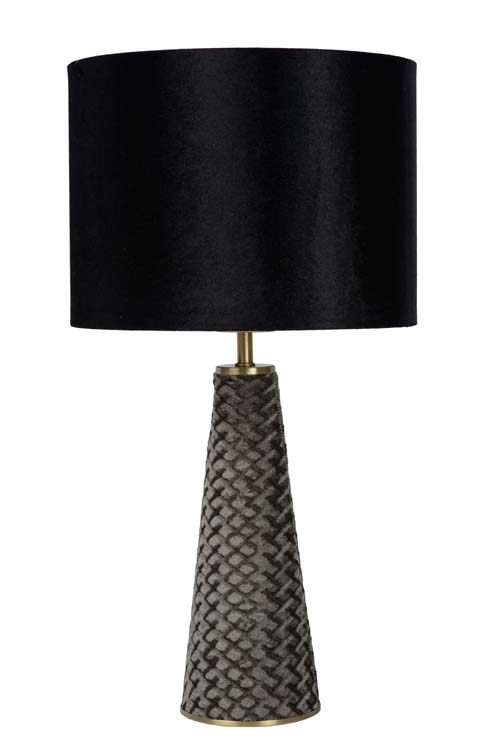 Lucide EXTRAVAGANZA VELVET - Lampe de table - Ø 25 cm - 1xE27 - Noir