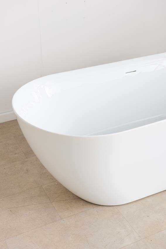 Vrijstaand bad Cal glanzend wit 170x75cm