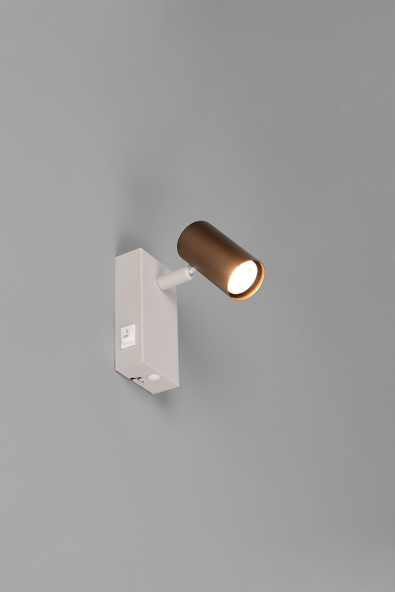 Spot en saillie - café - 12x6x14cm - dimmable - GU10/MR11 - 1x5W