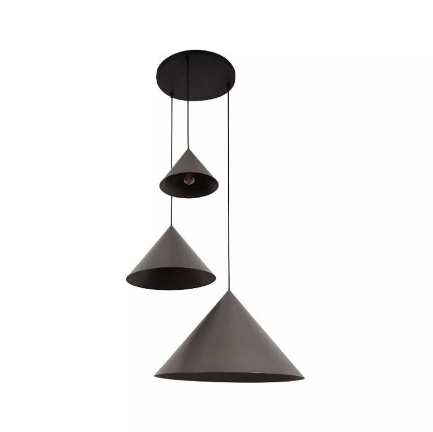 Lucide Vibes Spitze - Suspension - Ø68cm - 3xE27 - Gris