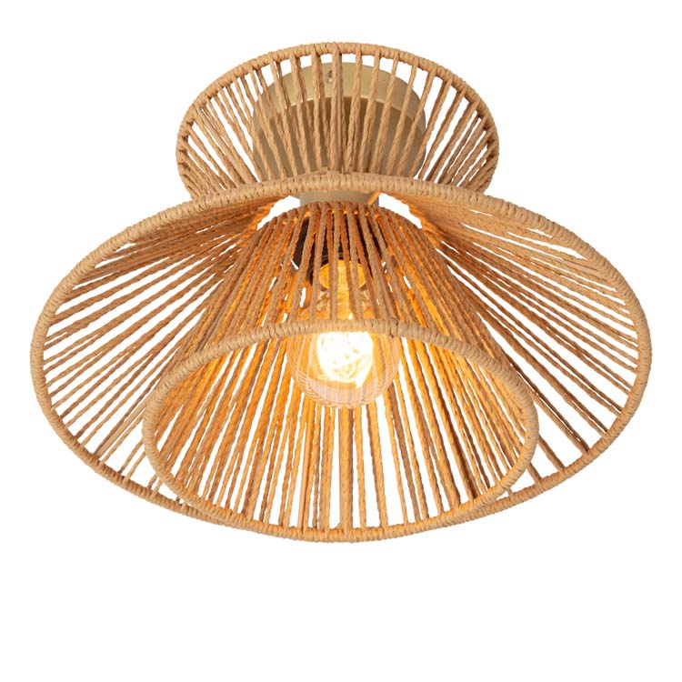 Lucide TASMAN - Plafonnière - Ø 32 cm - 1xE27 - Naturel