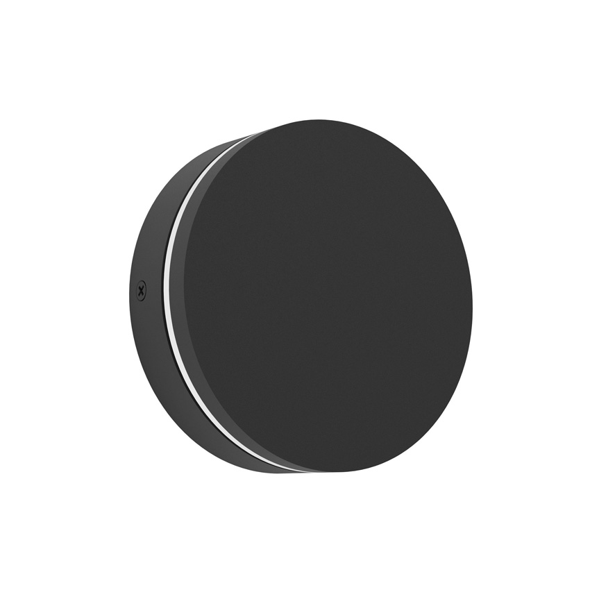 Applique murale - noir - 14x14x4,7cm - LED - 1x8W - 2700/4000/6500K - 950lm - IP44 - rond