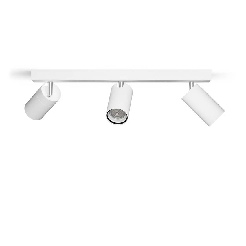 Spot plafond salle de bains blanc 3 spots ronde IP44