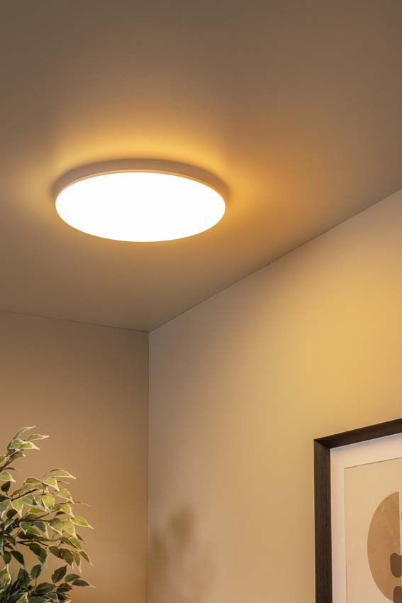 Lucide OLSON - Plafonnière - Ø 35 cm - LED Dimb. - CCT - 1x36W 3000K/6500K - Opaal