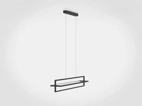 Lampe suspendue Sibe noir led 34W inclinable