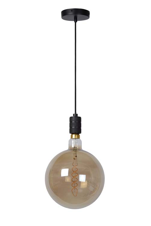 Lucide JOVA - Hanglamp - Ø 10 cm - 1xE27 - Zwart