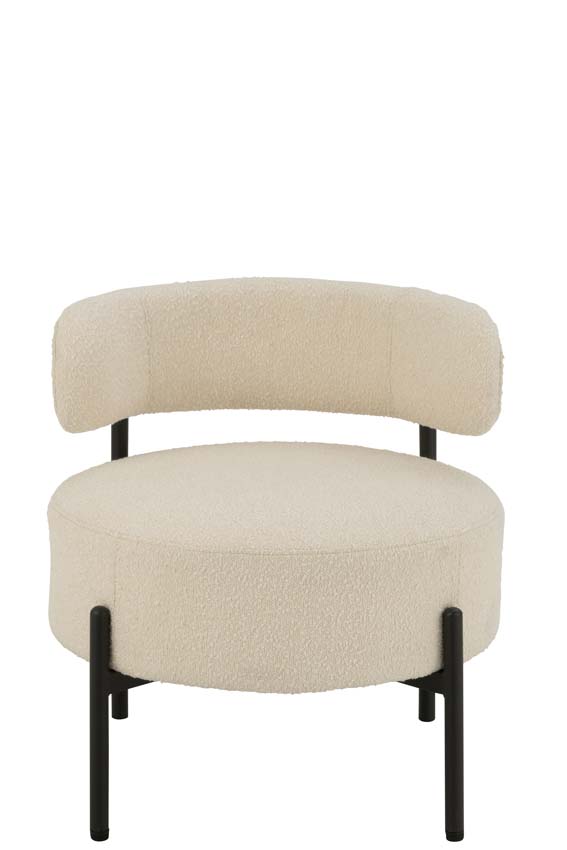 Fauteuil lounge Boucle blanc