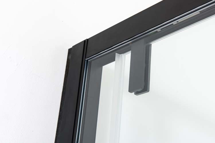 Paroi de douche Ulrich profile noir 88-90x200cm