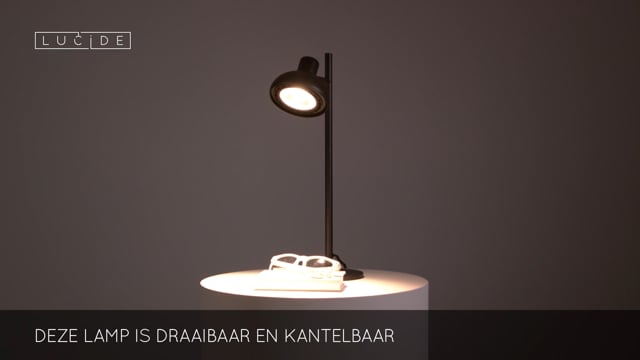 Lucide SENSAS - Lampe de table - Ø 18 cm - 1xES111 - Noir