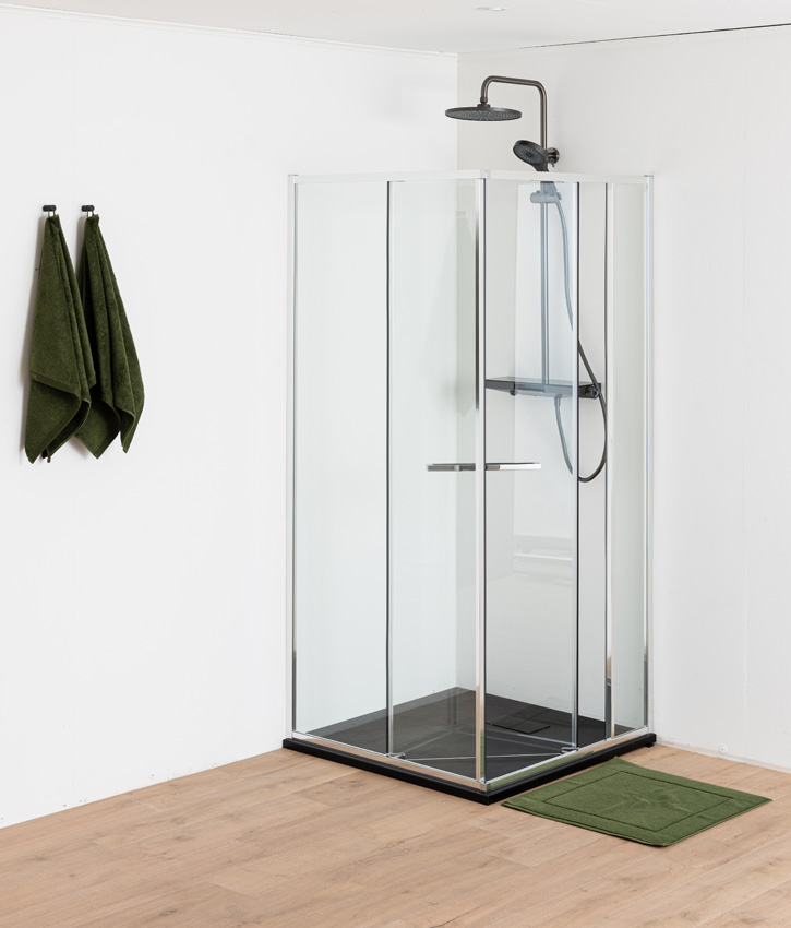 Douche d'angle Ares chrome 90x90x190cm