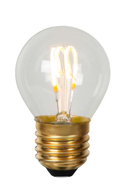 Filament lamp - transparant - Ø4,5cm - E27 - 3W - 2700K