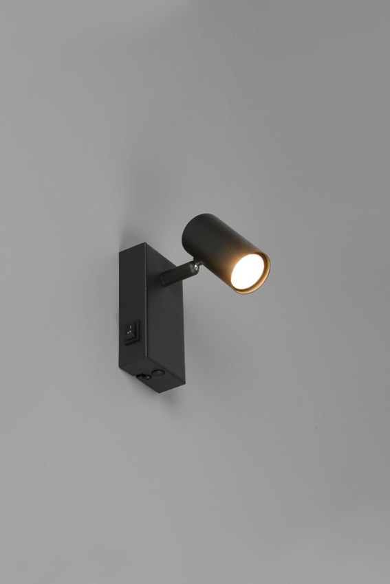 Spot en saillie - noir mat - 12x6x14cm - dimmable - GU10/MR11 - 1x5W