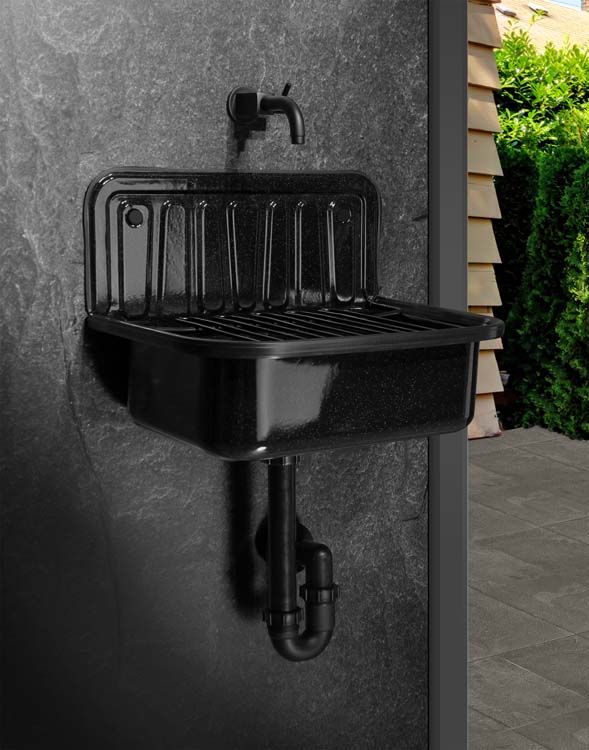 Égouttoir acier noir 49,5x37x34cm