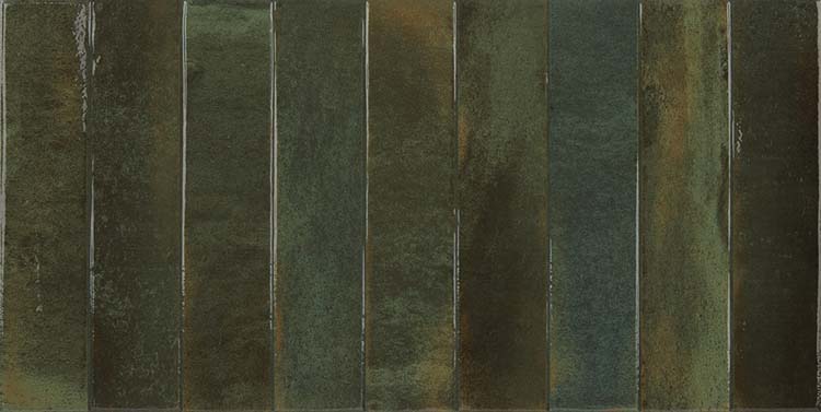 Staal wandtegel Cueva rechthoek donkergroen