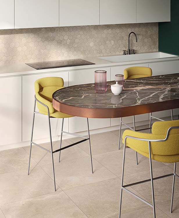 Carrelage de sol et mural Planeto Moon beige 60x60cm