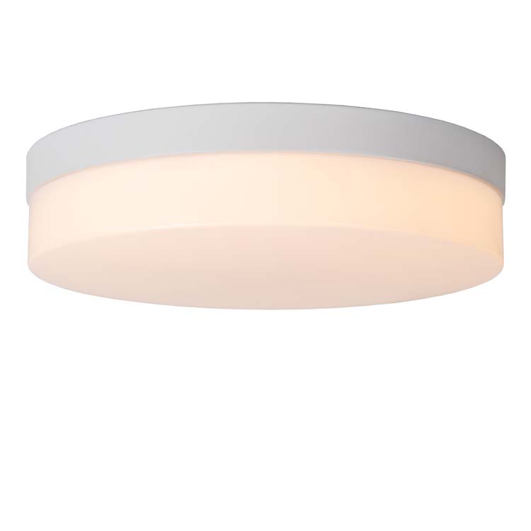 BISKIT - Plafonnière Badkamer - Ø 28 cm - LED - 1x18W 2700K - IP44 - Wit