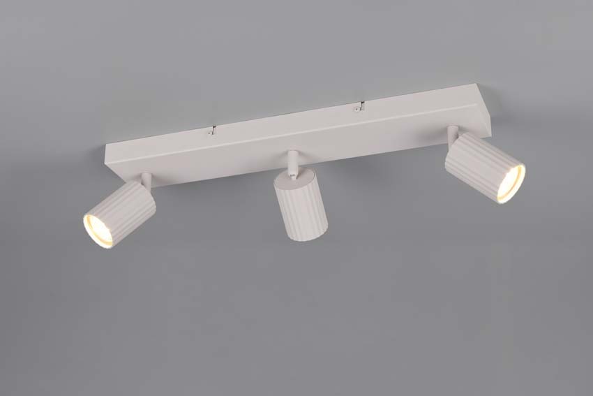 Opbouwspot - Grijs - 50x9x14,5cm - Dimbaar - GU10 - 3x10W