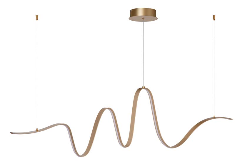 Lucide Premium LAMBADA - Suspension - LED Dim. - 1x33W 2700K/3200K - Or Mat / Laiton